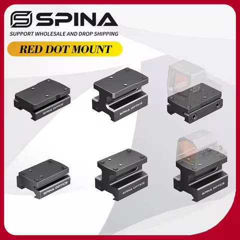 SPINA OPTICS Picatinny Rail Raise Base,For S-FR HS407C/507C&RMSc Red Dot Aluminum Mount