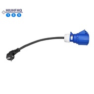 1 Piece EV Charger Female Plug 3 Pins Adapter Waterproof Connection Blue Plastic Portable Charger EU