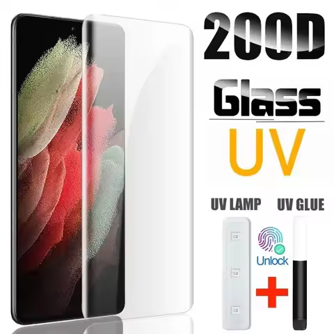 3PCS UV Full Glue Tempered Glass Screen Protector For Samsung S20 FE Note 8 9 10 20 S21 S10 5G S8 S9