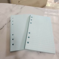 Binder A6 Loose Leaf Garis Line Kotak Grid Refill Kertas Isi Binder Warna Warni Refill Binder Kertas