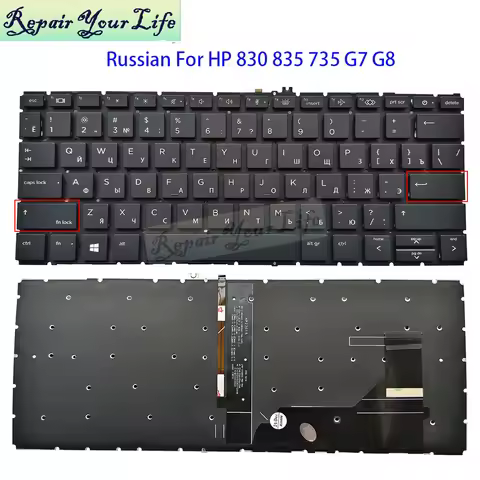 Spanish Russian Backlit Keyboard For HP Elitebook 830 G7 G8 835 G8 735 G7 RU ES Spain Laptop Backlig