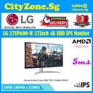 LG 27UP600-W 27Inch 4K UHD IPS Monitor with VESA DisplayHDR 400