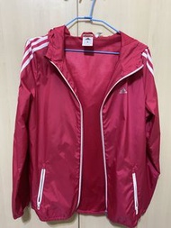 Adidas 粉紅色運動防風防潑水外套#愛迪達