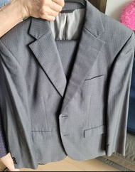 日本品牌 Durban 淺灰色 幼間條 西裝 全套 連西褲