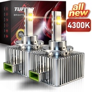 TUFFOO 2PCS D1S/D3S/D8S Car LED Headlight Bulb Canbus 4300k Warm White/Yellow White