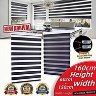 Modern Korean style blinds double layer roller blinds zebra pattern roller blinds decorative curtain
