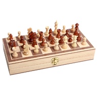 Wooden Chess Set + Storage Box and Chess Board