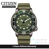 [Official Warranty] Citizen BN0157-11X Men's Promaster Eco-Drive Green Dial Synthetic Rubber Strap W