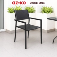 AZKO Krisbow Rattan Patio Chair - Black Balcony Chair Multipurpose Outdoor Chair Home Furniture Seat