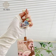 HI MIA เคสป้องกันรอย ที่ใส่บัตรรถบัสเวลา BU พร้อมจี้พวงกุญแจ เอบีเอสเอบีเอส ซองใส่บัตรยืดหยุ่นได้ น่ารักน่ารักๆ คาวาอิ ฝาปิดบัตรประจำตัว Obu สำหรับนักเรียน