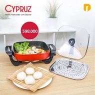 CYPRUZ ELECTRIC MULTI COOKER MULTICOOKER WITH STEAMER MULTIFUNCTIONAL ELECTRIC BBQ COOKING TOOL