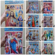 STIKER TUHAN YESUS DAN BUNDA MARIA 3D / STIKER ANAK SEKOLAH MINGGU/ STIKER NASRANI/ STIKER LASER YES