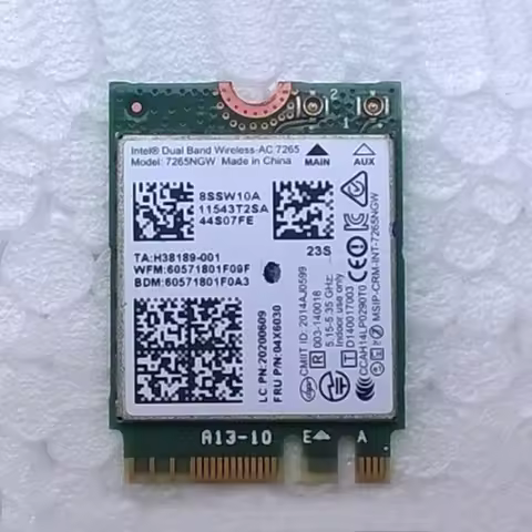 Intel 7265 2x2AC+BT PCIE M.2 WiFi Card For Lenovo B50-30 B50-30T B50-70 Series FRU 20200609