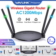 WAVLINK Wireless Router 1200Mbps Dual Band 5GHz+2.4GHz WiFi 5 Router with 1000Mbps WAN/LAN Long Rang