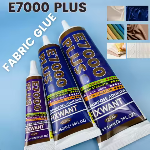 FIXWANT E7000 PLUS Strong Multi-Purpose Glue for Fabric, Leather, Metal, Plastic - Waterproof, Flexi