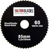 Saxton GPB8560T HSS Circular Saw Blade 85mm x 60T Compatible with Worx Worxsaw Bosch Makita Ryobi