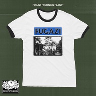 FUGAZI Band T-shirt - The Burning Flag Ringer Tee