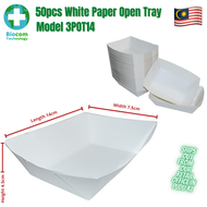 50pcs Assorted Models Biodegradable Paper Open Tray French Fries Cake Nasi Lemak Ice Cream Disposabl
