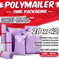 UNGU PLASTIC POLYMAILER 28X42 PURPLE Premium Thick Glue POLYMAILER Envelope Bag Bubble Color Packing