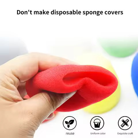 10Pcs Microphone Windscreen Cover Foam Protective Cap Sponge Portable Stereo Studio Mic KTV Karaoke 