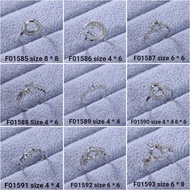 Ring setting, crown ring setting, simple inlay ring setting, zirconia women's ring setting 6*6, adju