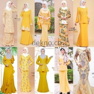 (S-XL) YELLOW MUSTARD KUNING TEMA BAJU KURUNG MODERN BAJU BRIDESMAID DINNER WEDDING KENDURI BAJU RAY