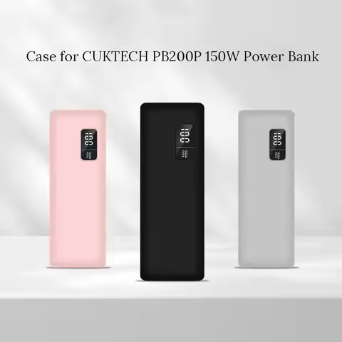 Case for CUKTECH PB200P 150W Power Bank Soft Silicone Protective with Digital Display Cutout Anti-Sc