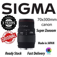 Sigma 70-300mm f/4-5.6 / 70-300mm f4-5.6 DG Macro Lens(3years Warranty) MADE Iin JAPAN (Canon) NEW SET