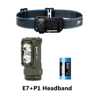 WUBEN ไฟหน้า E7 180ลูเมน1800ลูเมนช่วงลำแสง ° กันน้ำแบบพกพาไฟฉายแบบชาร์จไฟได้สำหรับการวิ่งตั้งแคมป์กล