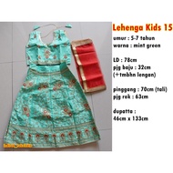 Mint Lehenga Kids Ages 5,6,7 Years/Girls Indian Clothes