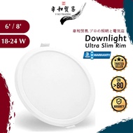 [VHO] LED Ultra Slim Rim Downlight 6' 8' 18W 24W, Lampu ceiling, Recessed Downlight, Plaster Ceiling