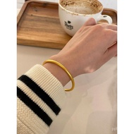 Plain Circle Vietnam Sand Gold Solid Ancient Method Female Simulation Steel Seal Gold 999 Original B