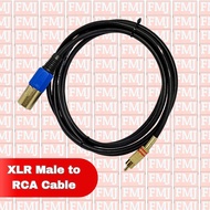 FMJ Audio Mixer Cable XLR MALE to RCA MALE Professional Audio Cable Cord Heavy Duty