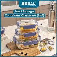 BBELL Food Storage Containers Glassware (3in1)