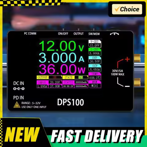 DPS100 Adjustable Voltage Regulator 30V 5A 100W Max Pocket Size Bench Switching Programmable Voltage
