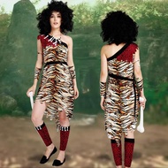 ชุดอินเดียนแดง ชุดอินเดียแดง อินเดียนแดง อินเดียแดง ชุดคนป่า ชนเผ่า Cave man Bohemian Babarian Red I