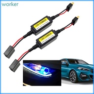Wor* 2PCS LED Headlight Load Resistors Headlight Canbus Decoder LED Blinkers Resistor
