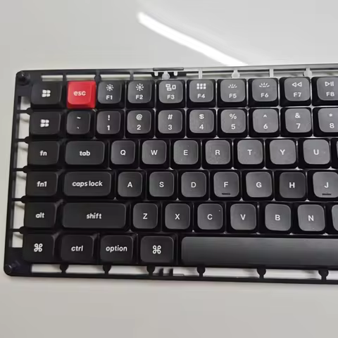 Black PBT Low Profile Keycaps Cross Stem Top Print Key Caps Compatible with Keychron K1 K3 Low Profi
