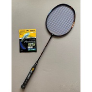 【Ready Stock】YONEX Badminton Racket DUORA 10 YX Blue Orange High elastic carbon fiber badminton racket With string