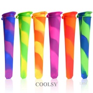COOLSY 6pcs Silicone Jelly Mould Lolly Ice Cream Mold Frozen Popsicle Mould