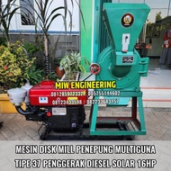 MESIN DISK MILL FFC 37 PENEPUNG IKAN BERAS KOPI JAGUNG SEKAM KEDELAI