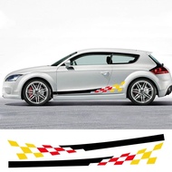 Car Door Sticker Racing Stripes Vinyl Decal Exterior Trims Auto Accessories For Audi TT 8N MK1 MK2 8