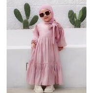 COD - Arsyila Kids Shimer Santorini Fre Hijab/Dress Anak 2-10