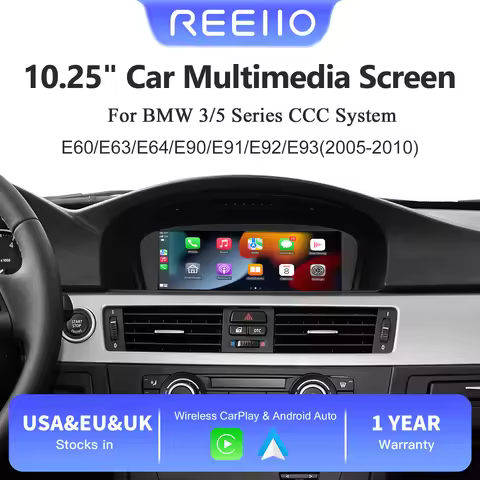 New 8.9inch Wireless Linux CarPlay Android Car Multimedia Screen for BMW 3 5 Series CCC E60/E63/E64/
