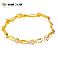 WAH CHAN 916 Gold Bracelet - Love Heart OSB1183
