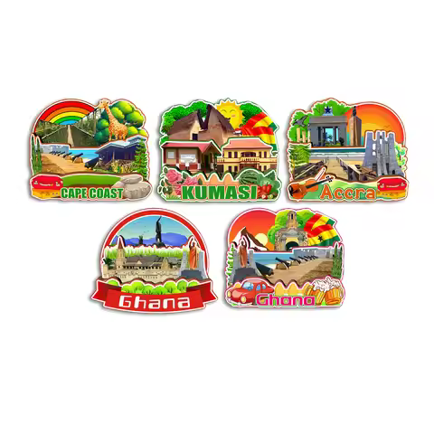 Accra Kumasi Cape Coast Ghana Fridge Magnet Travel Souvenir Gift Handmade Decorative