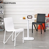 Chair Dining Chair Plastic Nordic Cafe Chair Creative Plastic Leisure Modern Simple Backrest Chair H