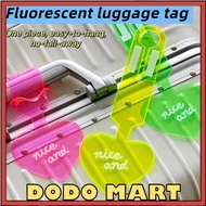 Baggage Tag Colorful Fluorescent Airplane Suitcase Tag PVC Travel Anti-lost Luggage Tag