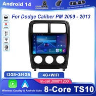 Android 14 Radio Stereo For Dodge Caliber PM 2009 -2013 Auto Multimedia Video Player GPS Navigation 