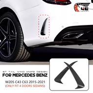 For Mercedes Benz C Class W205 C43 C63 2015-2021 AMG Style Rear Bumper Vent Cover Carbon Fiber Trim 